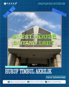 HURUF TIMBUL AKRILIK GUEST HOUSE RPAL