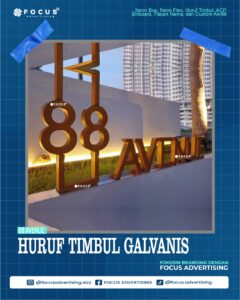 HURUF TIMBUL GALVANIS AVENUE