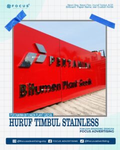 HURUF TIMBUL STAINLESS PERTAMINA GRESIK