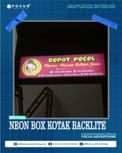 NEON BOX BACKLITE DEPOT PECEL
