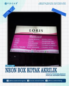 NEON BOX KOTAK AKRILIK LORIS